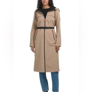 HUNTER Women’s CROWN 2.0 
Longline Belted Coat in British Tan